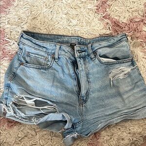 American Eagle Outfitters Blue Jean Shorts Distressed Casual